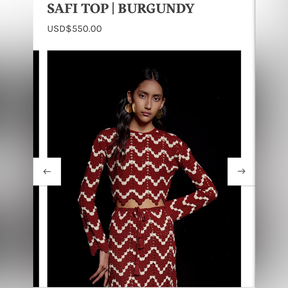 ESCVDO SAFI TOP / BURGUNDY